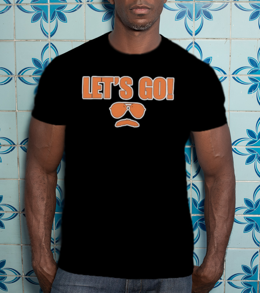 Dave Swerski Let's Go Orange Sunglasses Mustache T-Shirt
