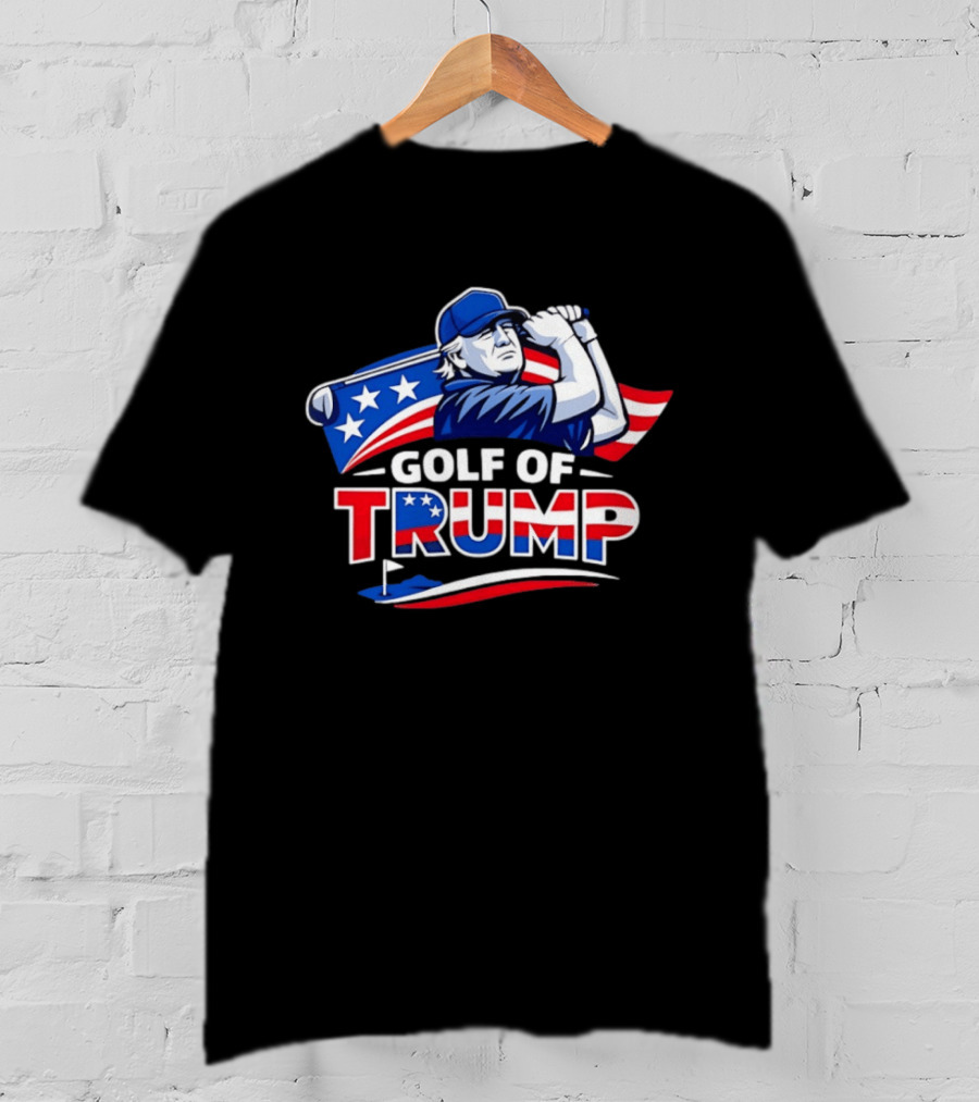 Golf Of Trump USA Patriotic Stars And Stripes Golfer T-Shirt