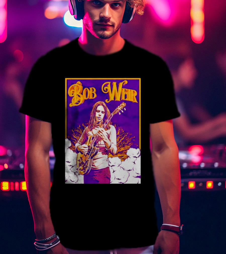 Bob Weir 1947 2026 Psychedelic Tribute Art With Guitar T-Shirt