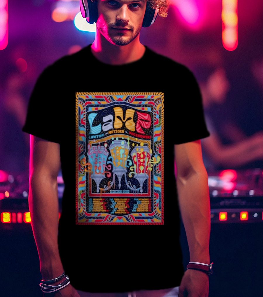Lamp Winter 2026 Tour Lawton Metzger Paczkowski Cities T-Shirt
