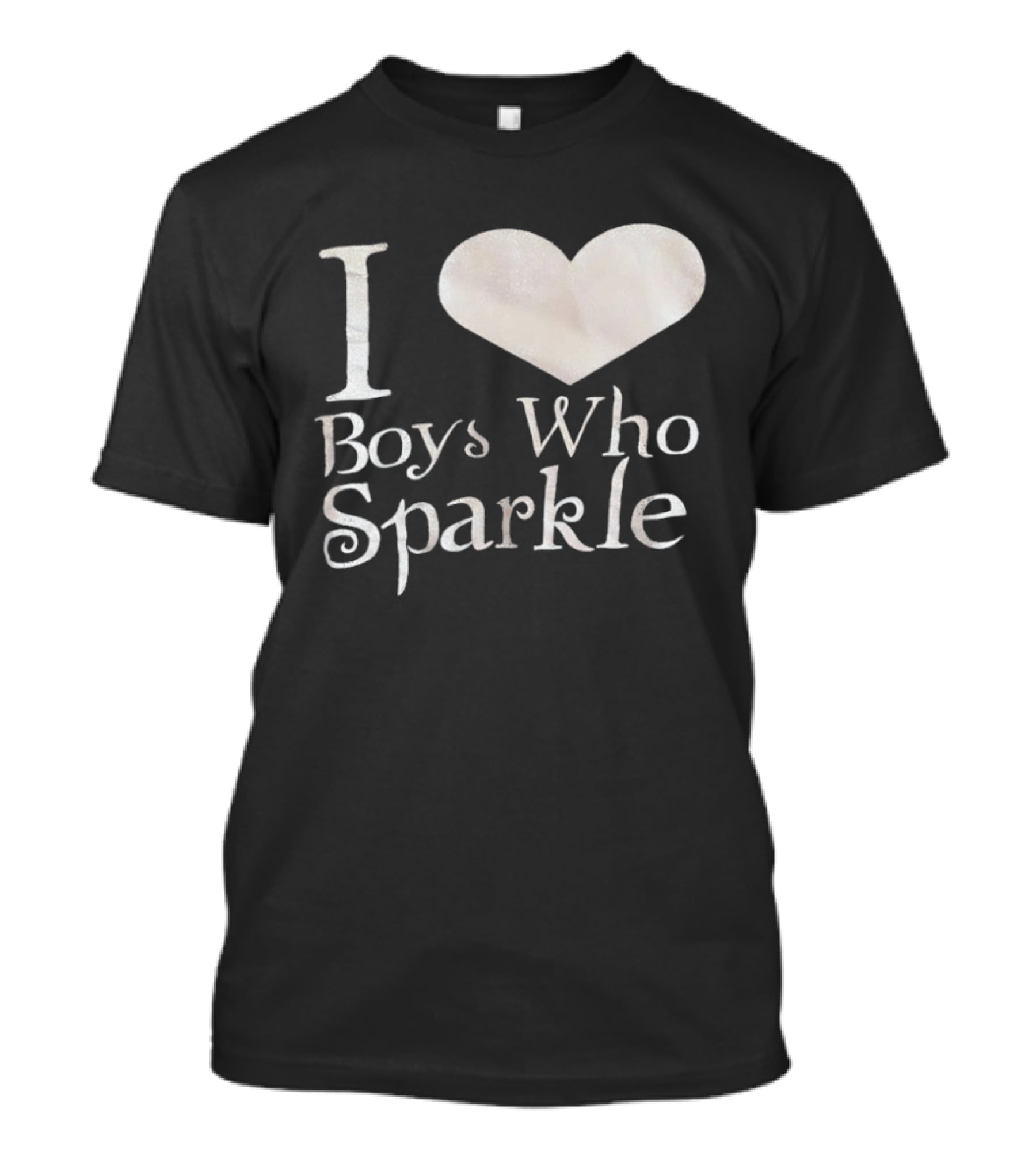 I Love Boys Who Sparkle Twilight Inspired Phrase T-Shirt