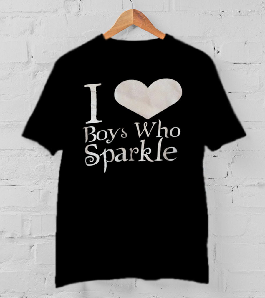 I Love Boys Who Sparkle Twilight Inspired Phrase T-Shirt