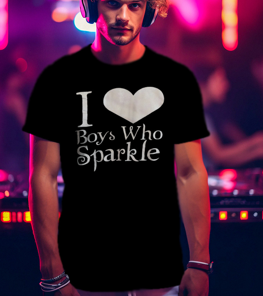 I Love Boys Who Sparkle Twilight Inspired Phrase T-Shirt