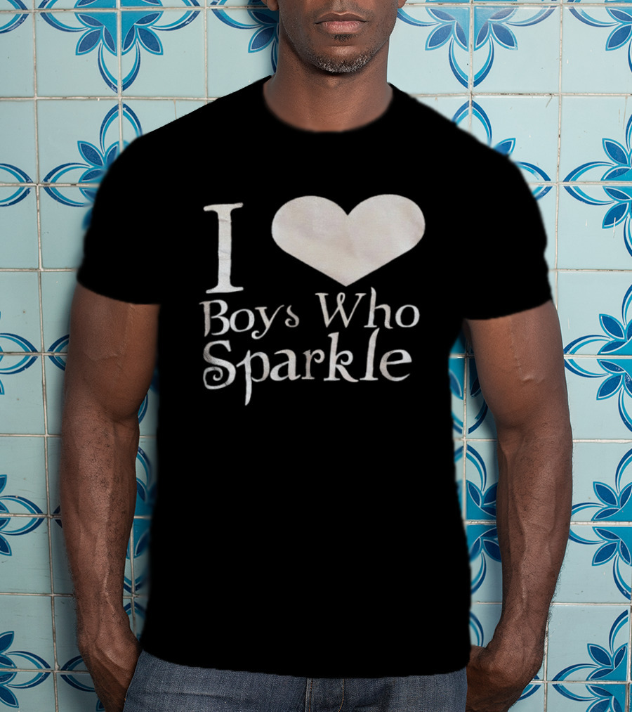I Love Boys Who Sparkle Twilight Inspired Phrase T-Shirt