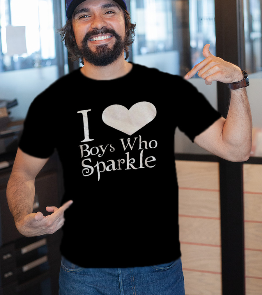 I Love Boys Who Sparkle Twilight Inspired Phrase T-Shirt