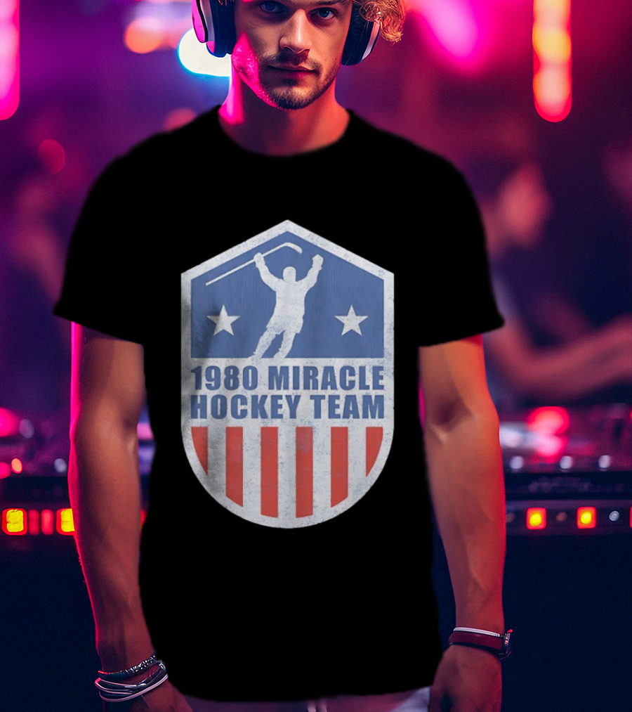 1980 Miracle Hockey Team USA Victory Stars And Stripes T-Shirt