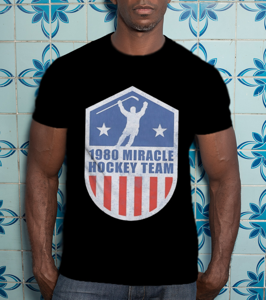 1980 Miracle Hockey Team USA Victory Stars And Stripes T-Shirt
