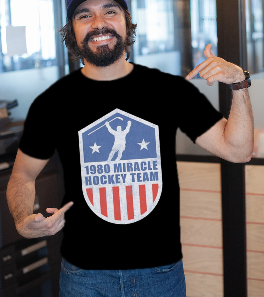 1980 Miracle Hockey Team USA Victory Stars And Stripes T-Shirt