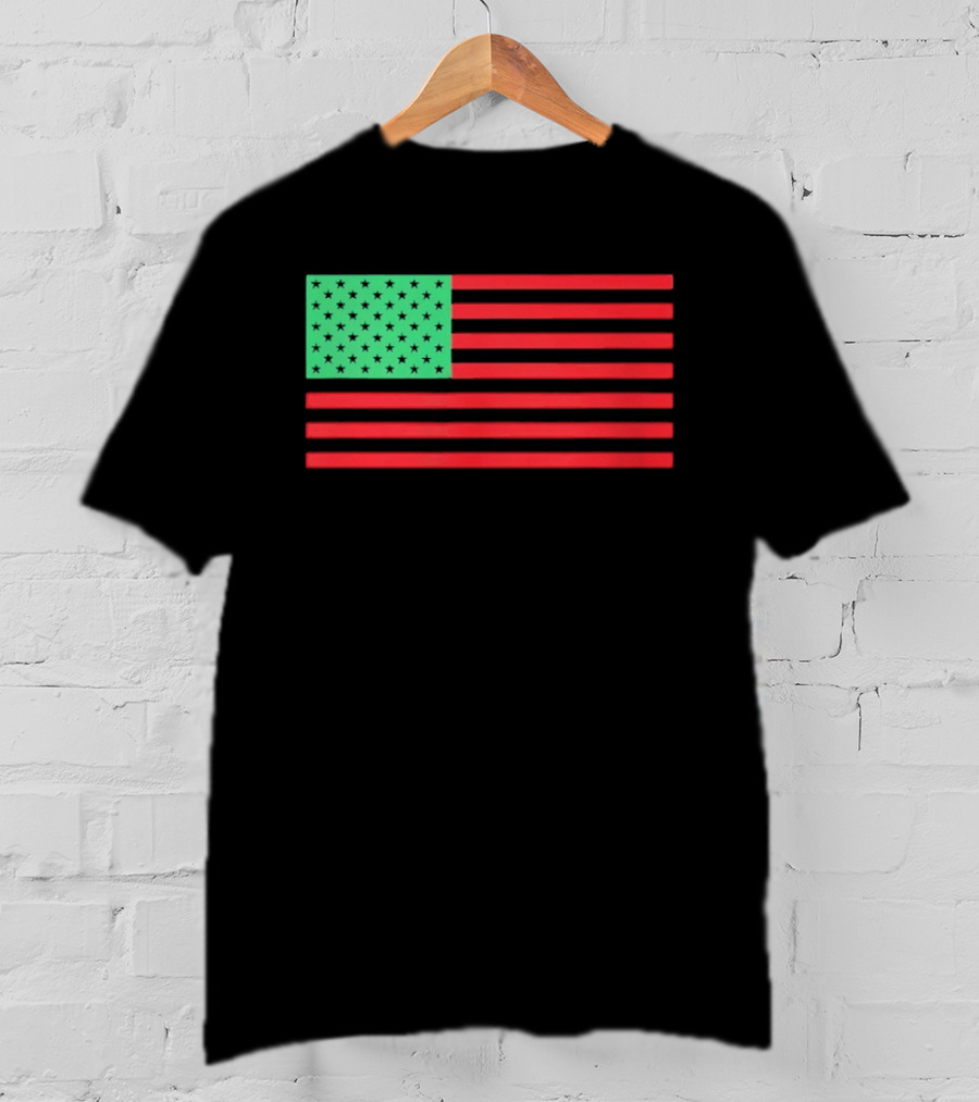African American Red Green Black Flag T-Shirt