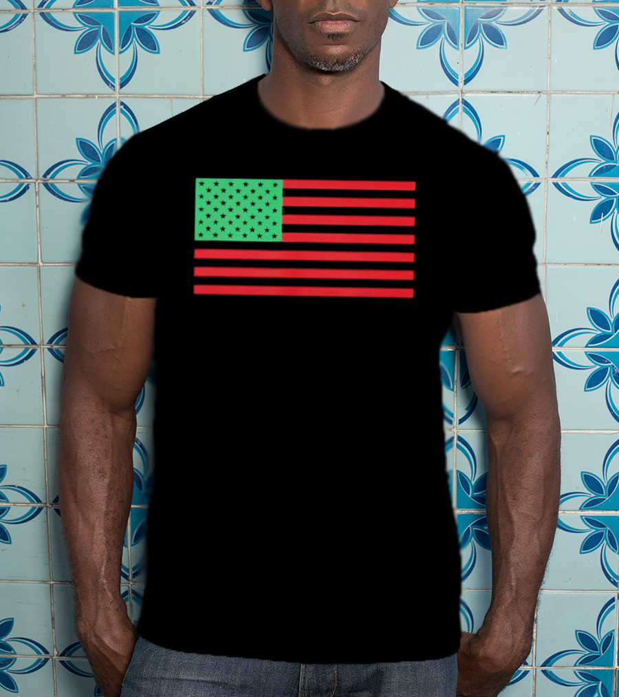 African American Red Green Black Flag T-Shirt