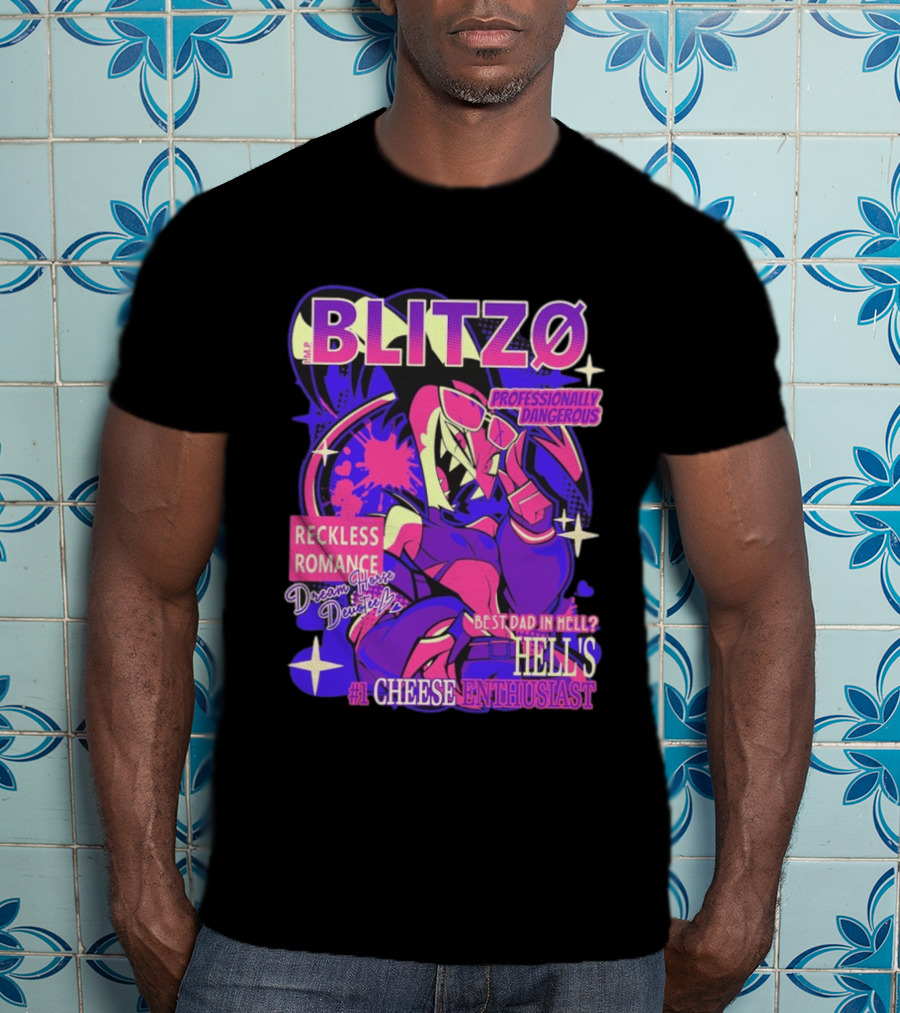 BLITZØ Professionally Dangerous Reckless Romance Dream Horse Dentist Hell's #1 Cheese T-Shirt