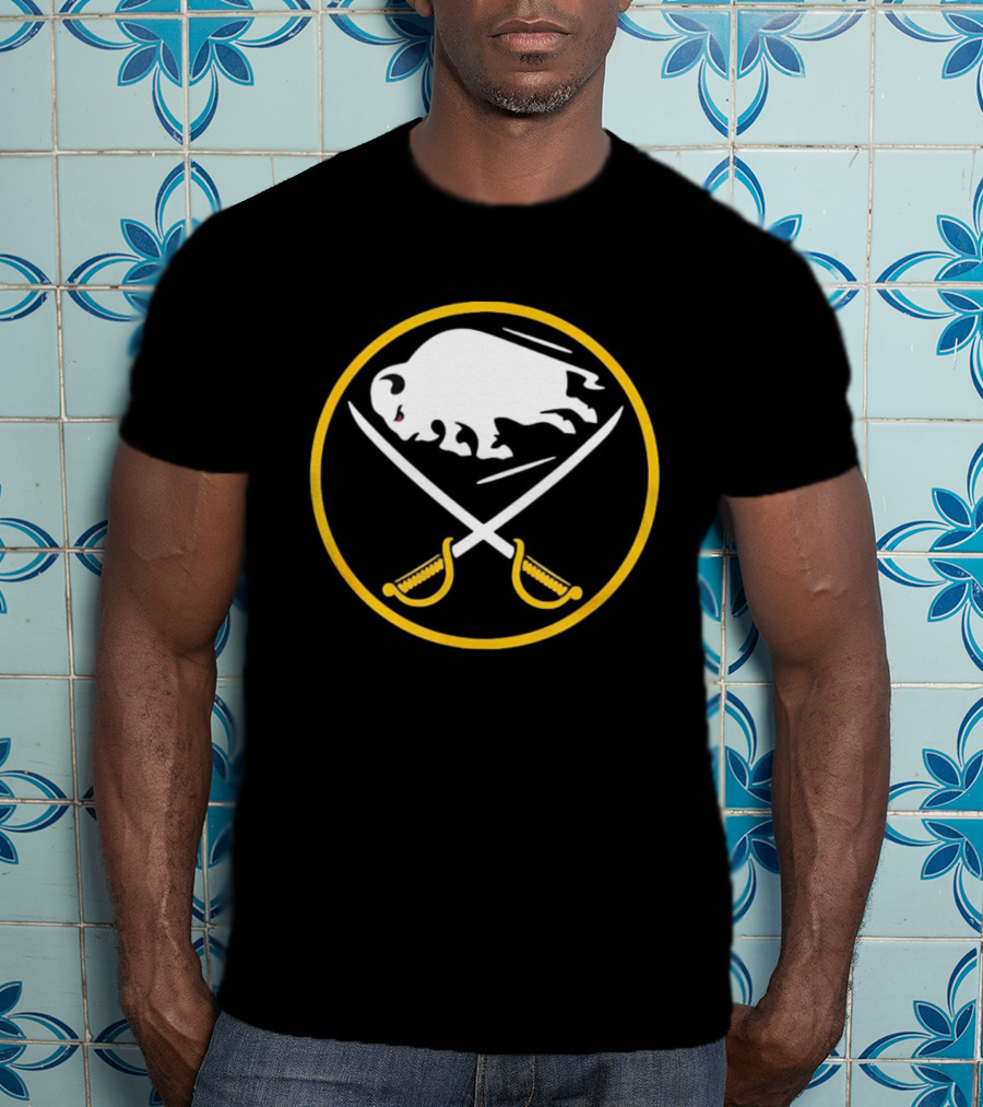 Buffalo Bills Sabres Crossed Swords Royal T-Shirt