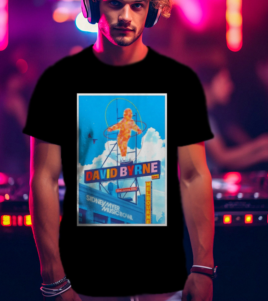 David Byrne Live Melbourne Sidney Myer Music Bowl January 22 2026 T-Shirt