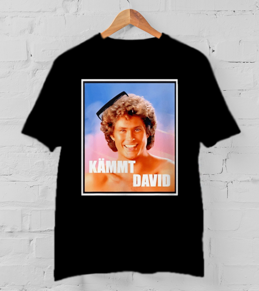Kämmt David Lustiger Satire Spruch Retro Filmstar Kamm T-Shirt
