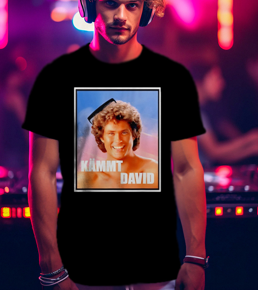 Kämmt David Lustiger Satire Spruch Retro Filmstar Kamm T-Shirt