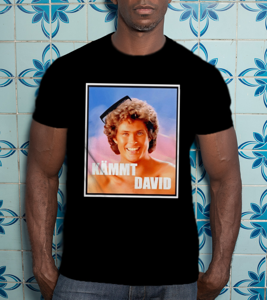 Kämmt David Lustiger Satire Spruch Retro Filmstar Kamm T-Shirt