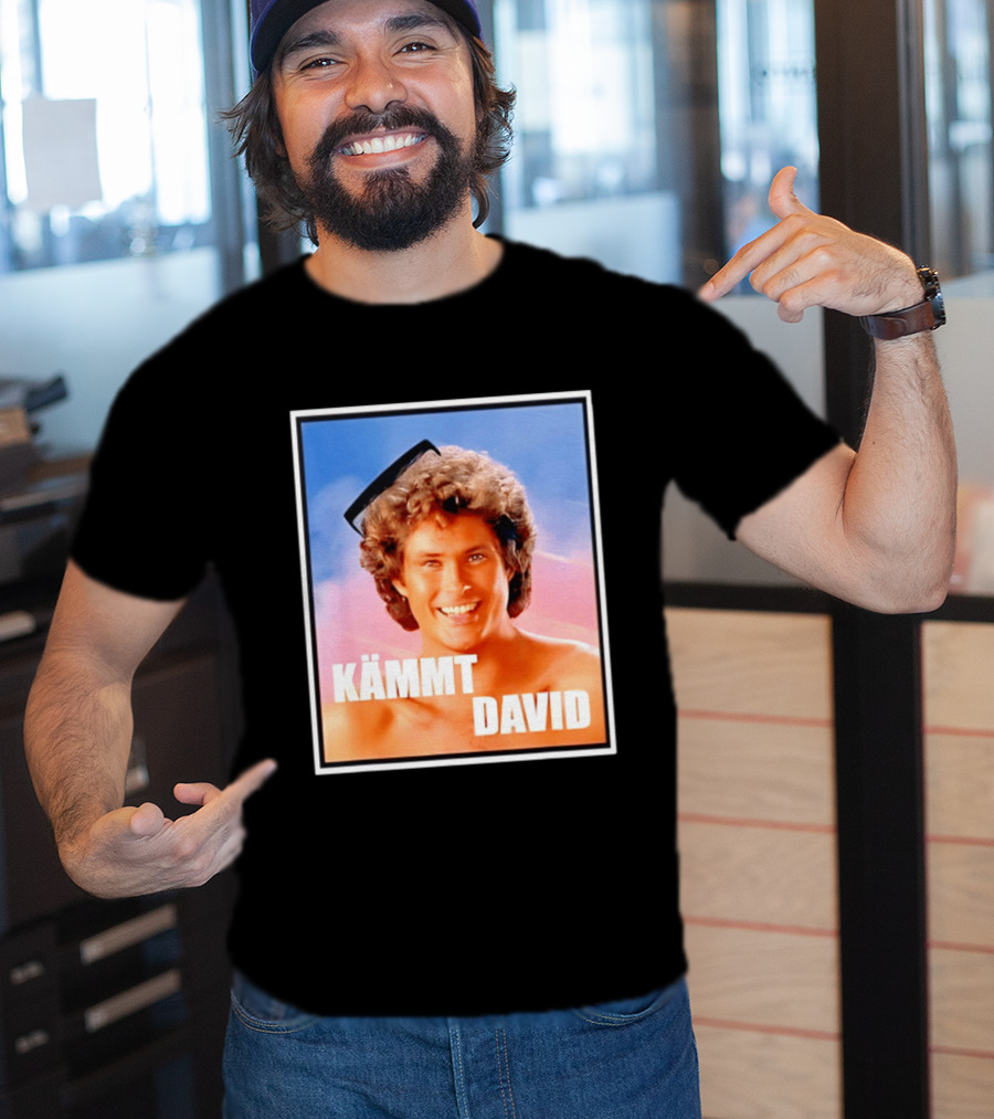 Kämmt David Lustiger Satire Spruch Retro Filmstar Kamm T-Shirt
