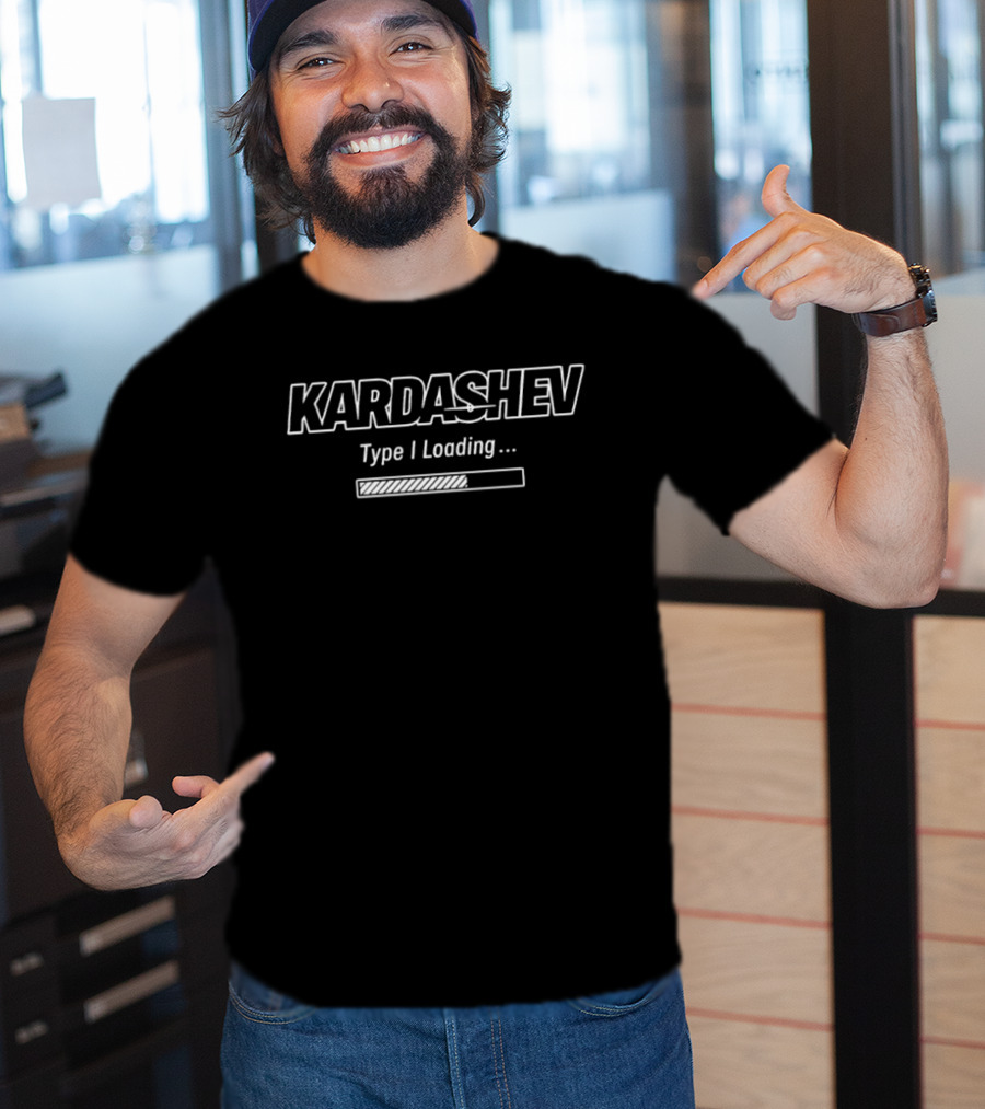 Elon Musk Kardashev Type I Loading Progress Bar T-Shirt