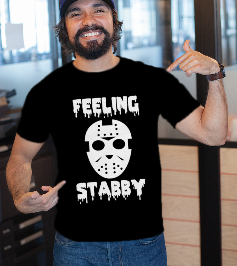 Feeling Stabby Jason Voorhees Mask Horror T-Shirt