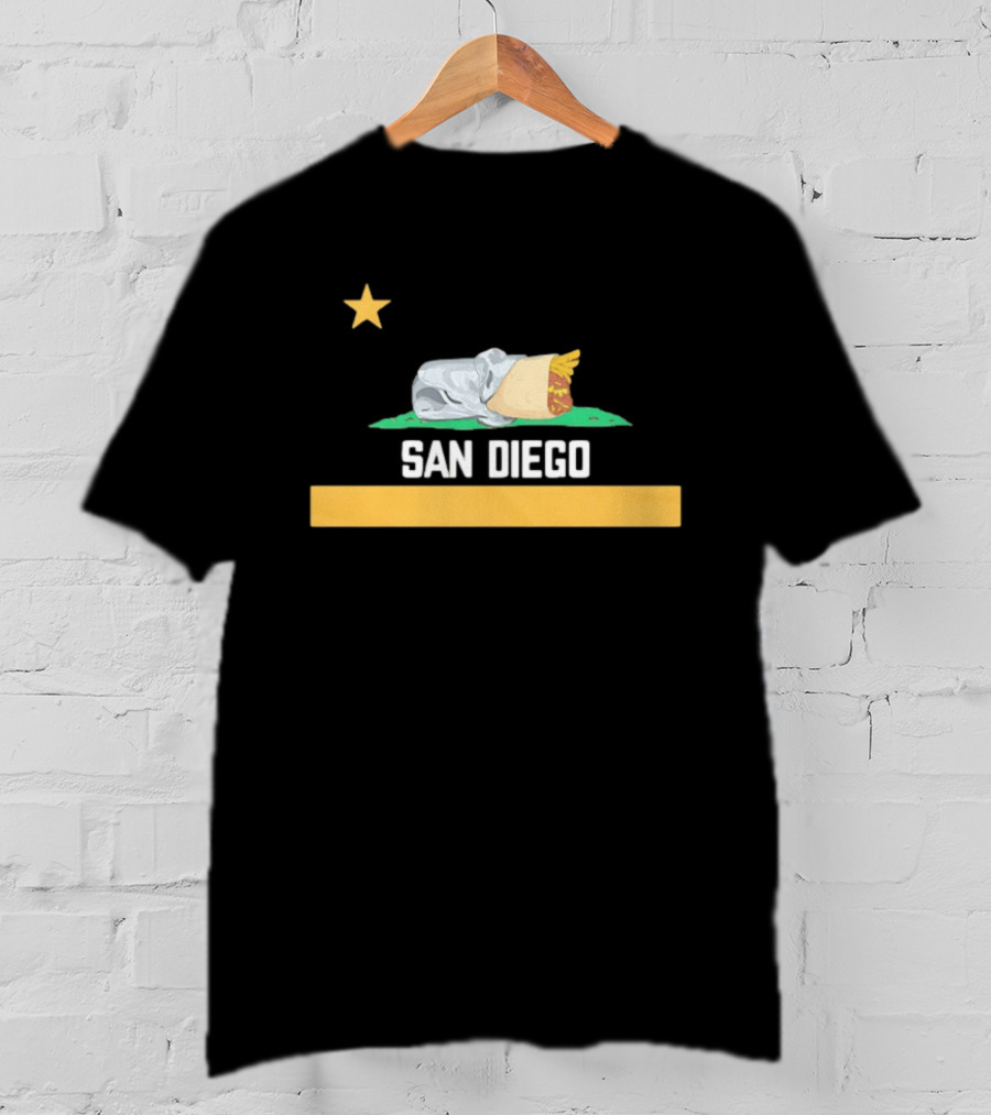 San Diego Padres Burrito Star California Baseball Team Fan T-Shirt
