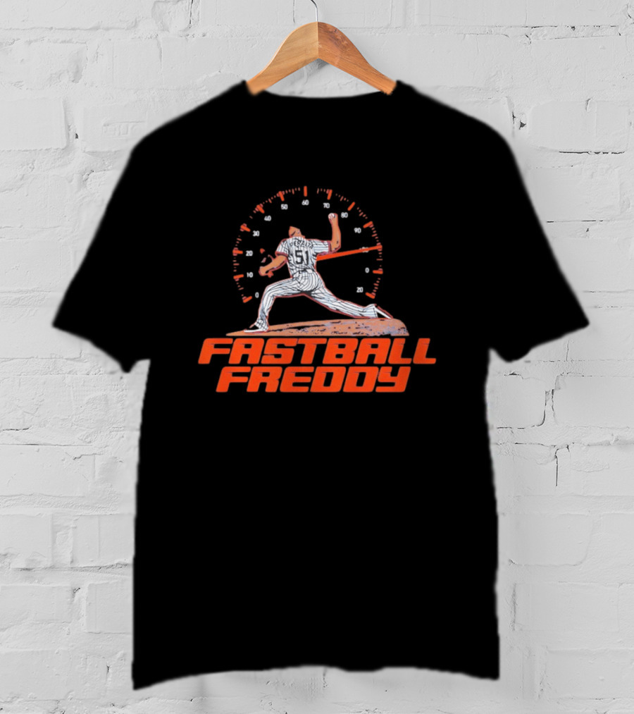 Fastball Freddy Peralta Number 51 Pitching Speedometer T-Shirt
