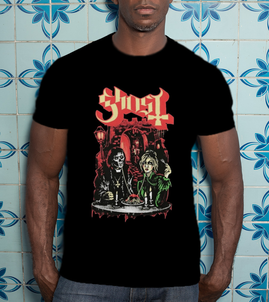 Ghost Valentine 2026 Exclusive Bella Notte Gothic Romance Dining Scene T-Shirt