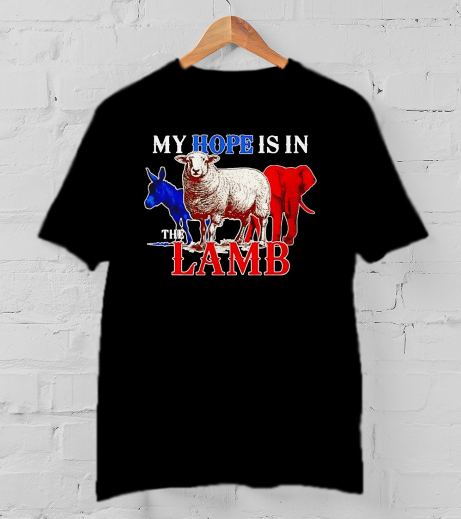 My Hope Is In The Lamb Red White Blue Animal T-Shirt