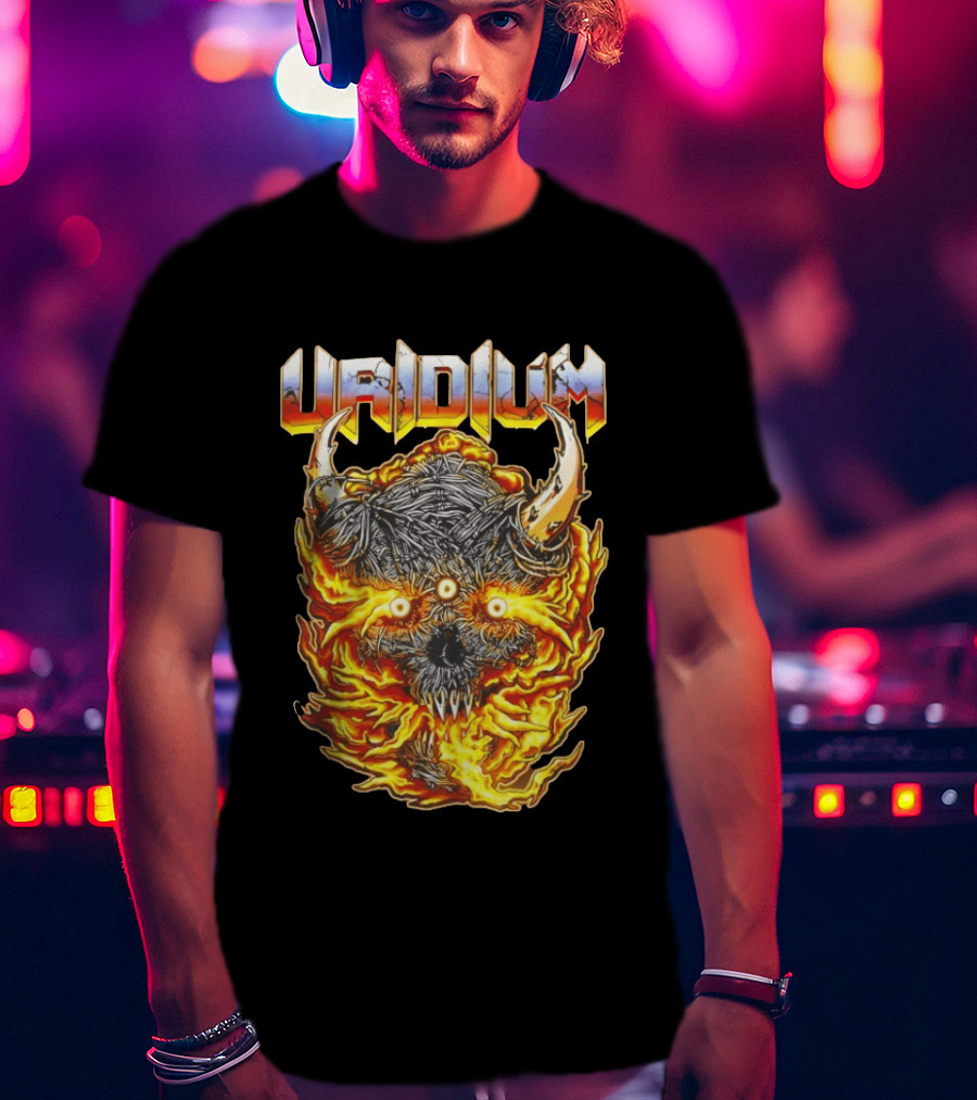 Uridium Heavy Metal Fiery Demon T-Shirt