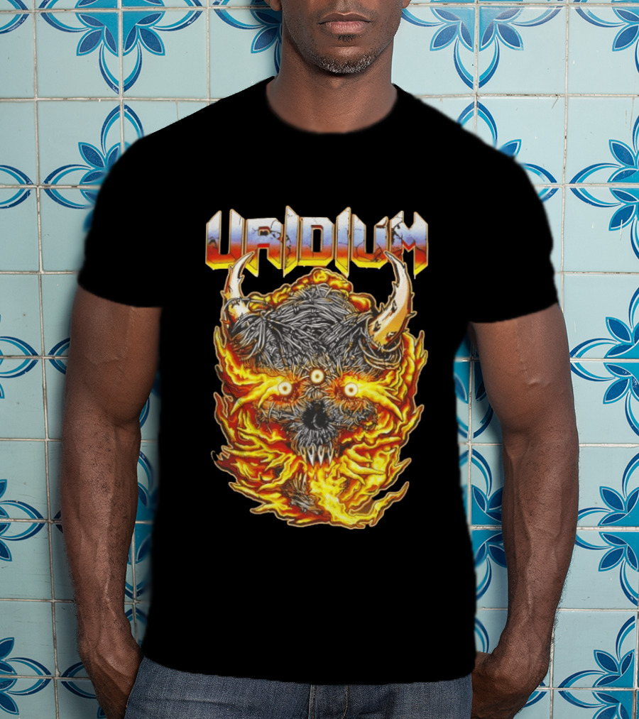Uridium Heavy Metal Fiery Demon T-Shirt