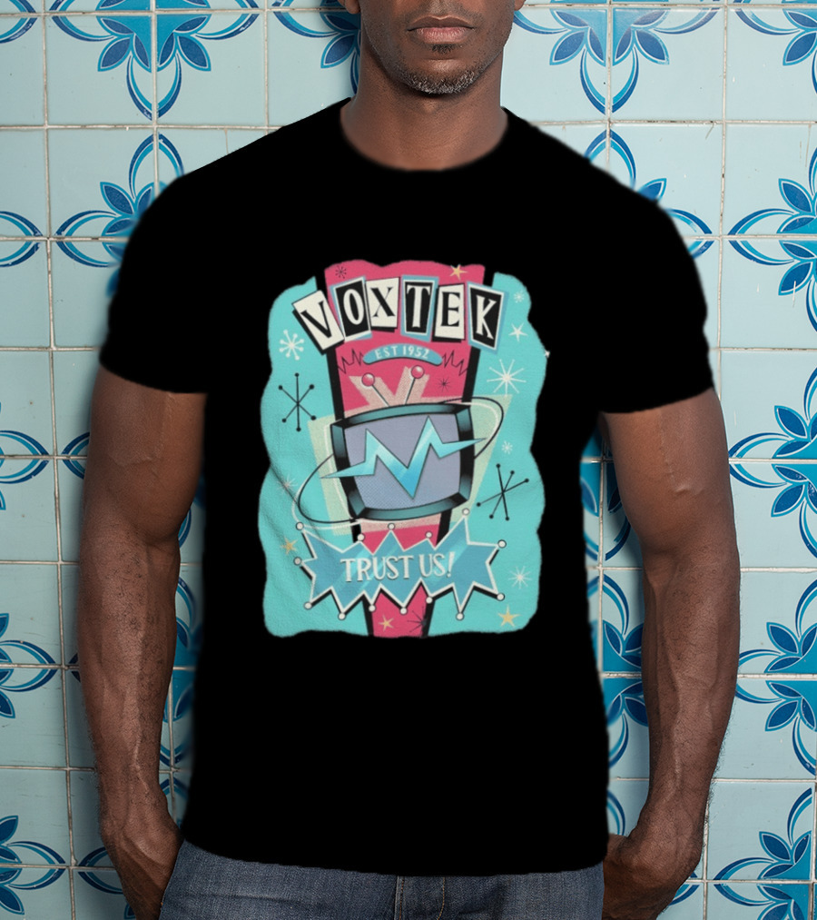 VoxTek Trust Us Retro 1952 Style With Television T-Shirt