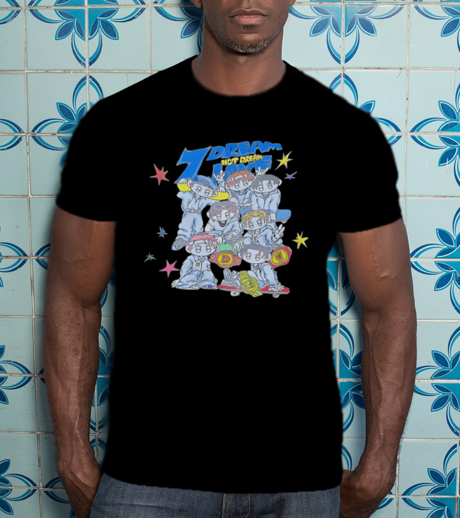 7 Dream NCT Dream Time Riders Ver With Cartoon Characters And Stars T-Shirt