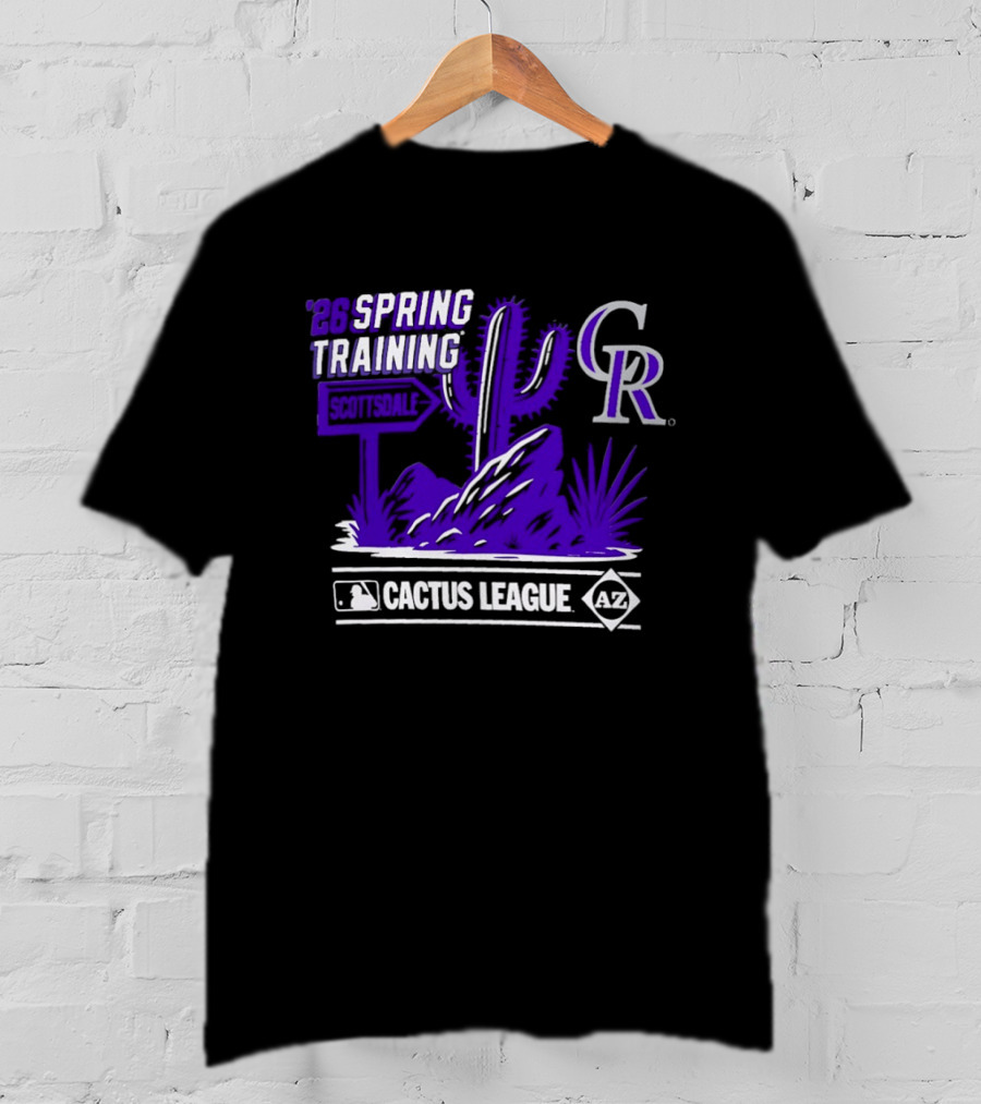 Colorado Rockies CR MLB 2026 Cactus League Spring Training Desert Scene T-Shirt