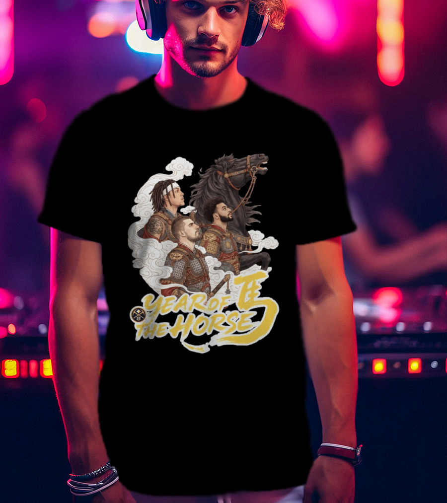 Denver Nuggets Year Of The Horse Warriors In Battle Armor T-Shirt