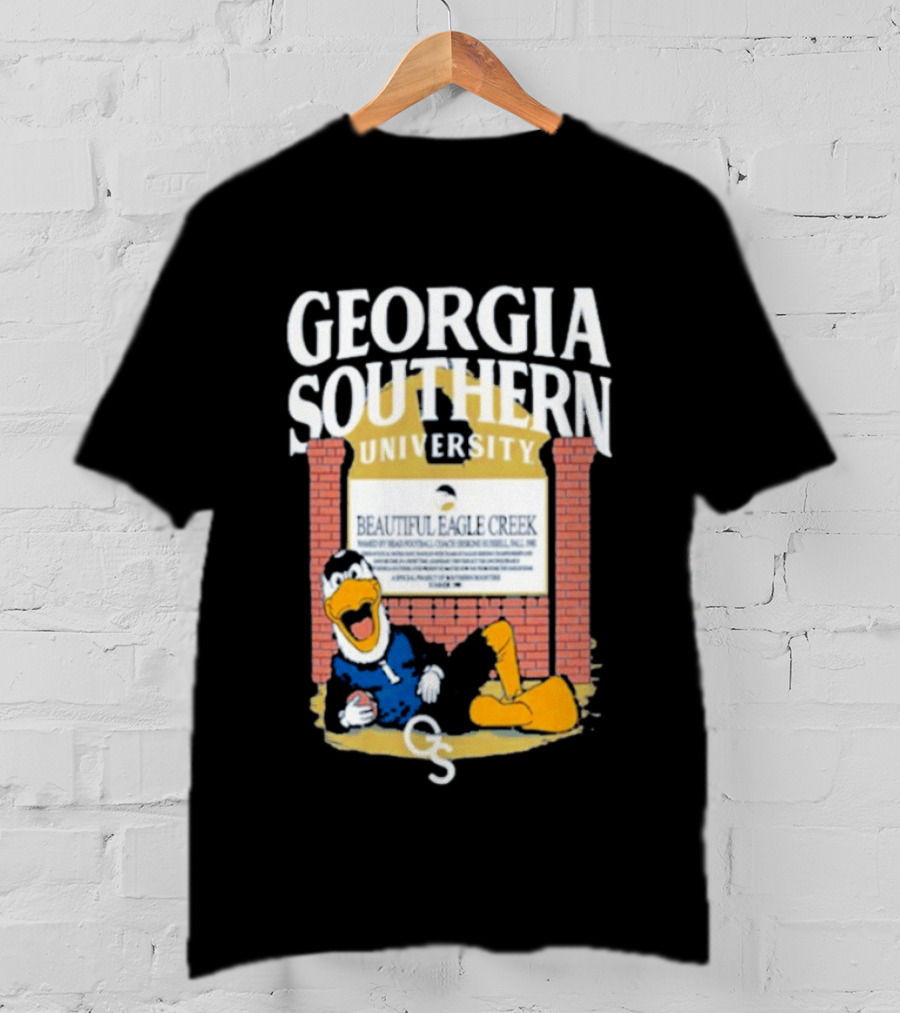 Georgia Southern University Beautiful Eagle Creek Mascot Relaxing Brick Sign T-Shirt