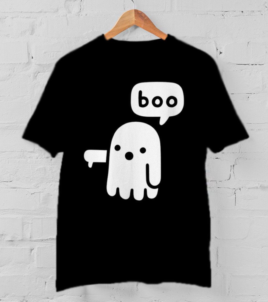 Boo Ghost Disapproval Gesture T-Shirt