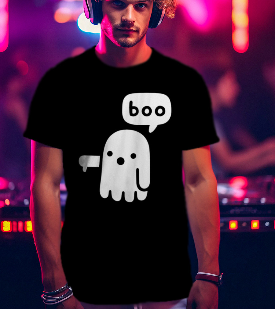 Boo Ghost Disapproval Gesture T-Shirt