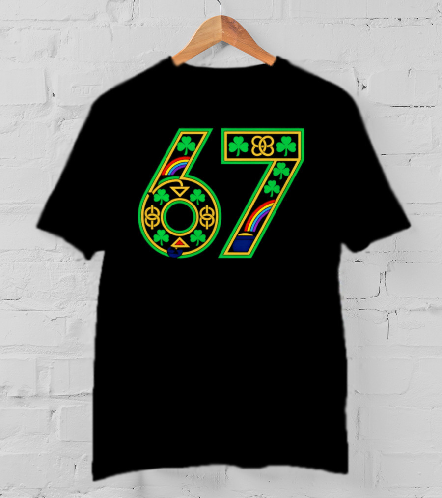 Celtic 67 Shamrock Irish Clover St Patrick's Day Rainbow T-Shirt