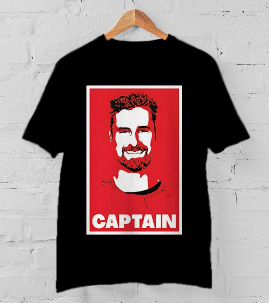 Detroit Red Wings Captain Dylan Larkin Bold Red T-Shirt