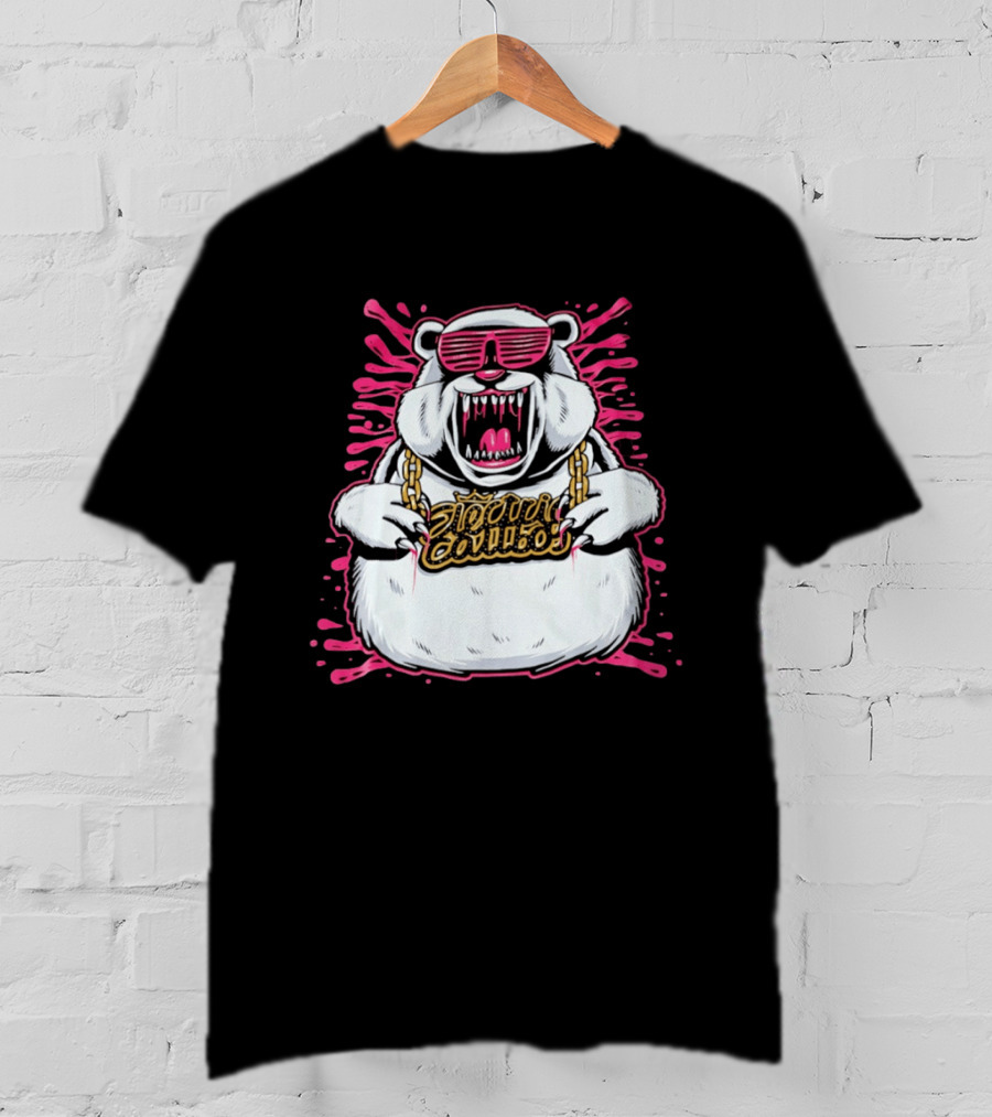 Electric Callboy Band Polar Bear Bling Sunglasses And Gold Chain T-Shirt