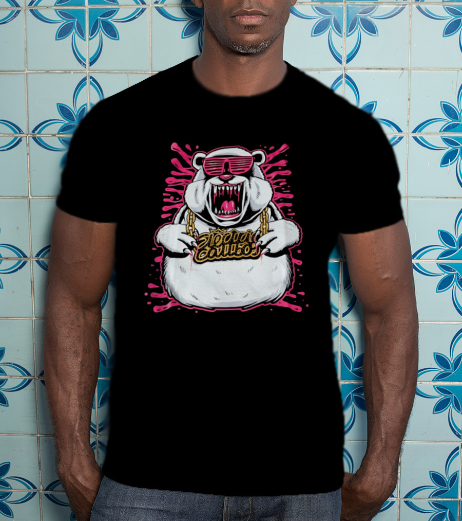 Electric Callboy Band Polar Bear Bling Sunglasses And Gold Chain T-Shirt