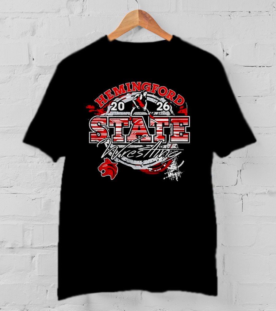 Hemingford State Wrestling 2026 Wildcat Team T-Shirt