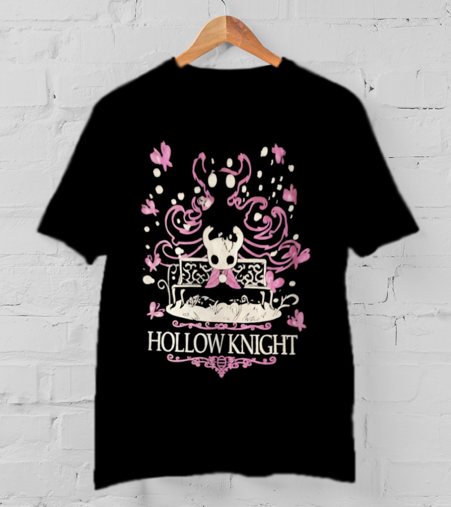 Hollow Knight Bench And Butterflies Scene T-Shirt