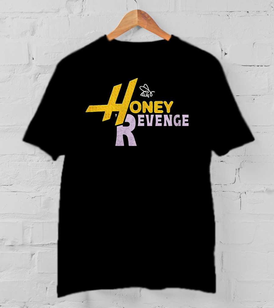Honey Revenge Bee Icon Bold Letter R T-Shirt