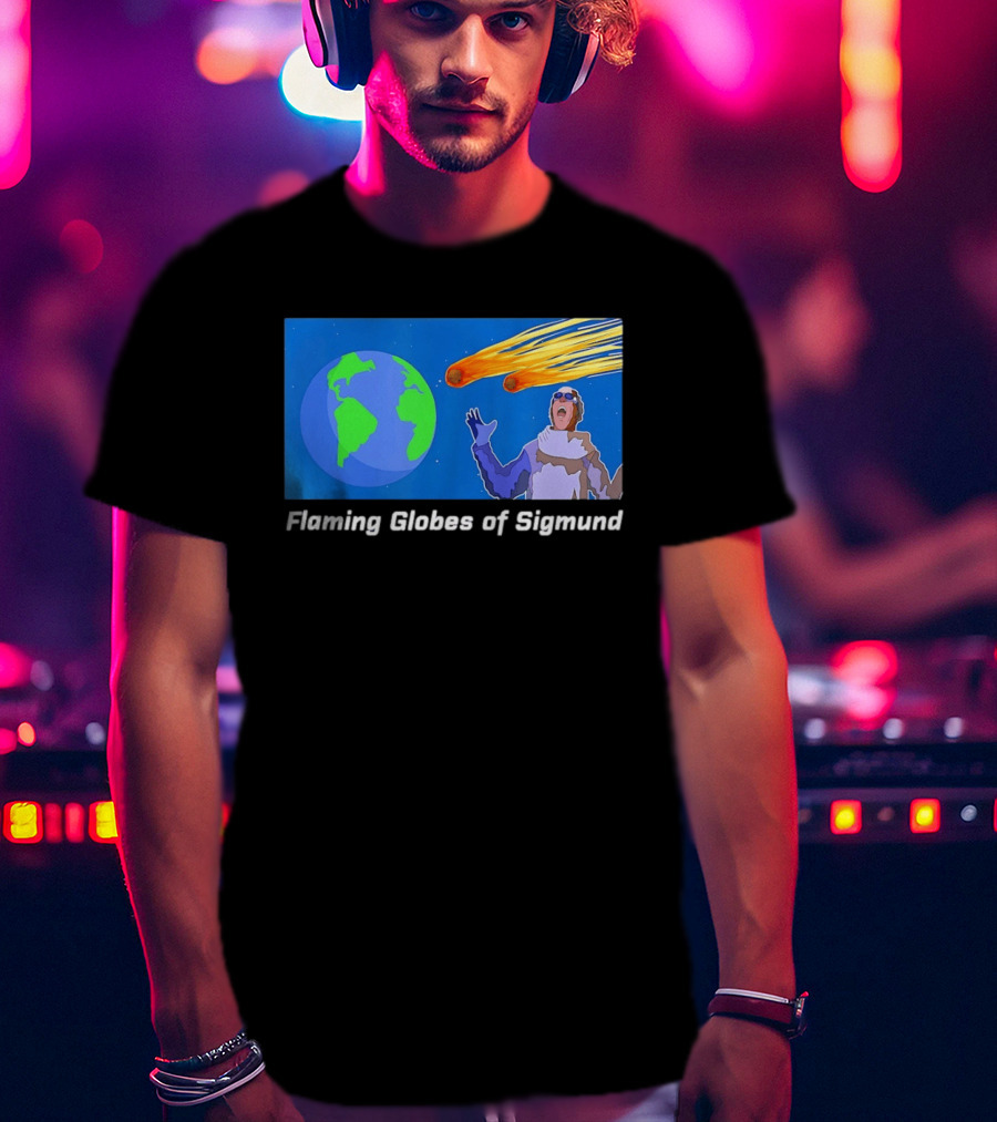 ALF Show Flaming Globes Of Sigmund Meteor Earth Comic Scene T-Shirt