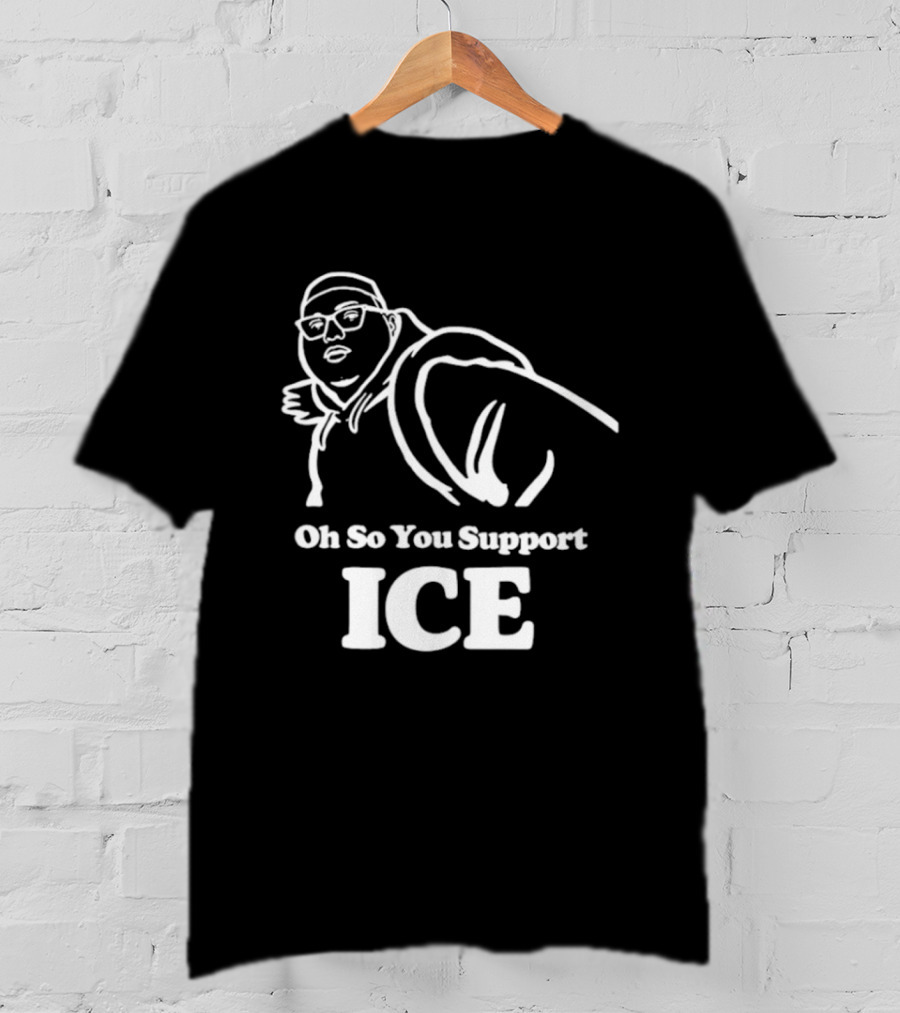 Illinois Punching Nazis Kid Oh So You Support ICE Bold Stencil T-Shirt