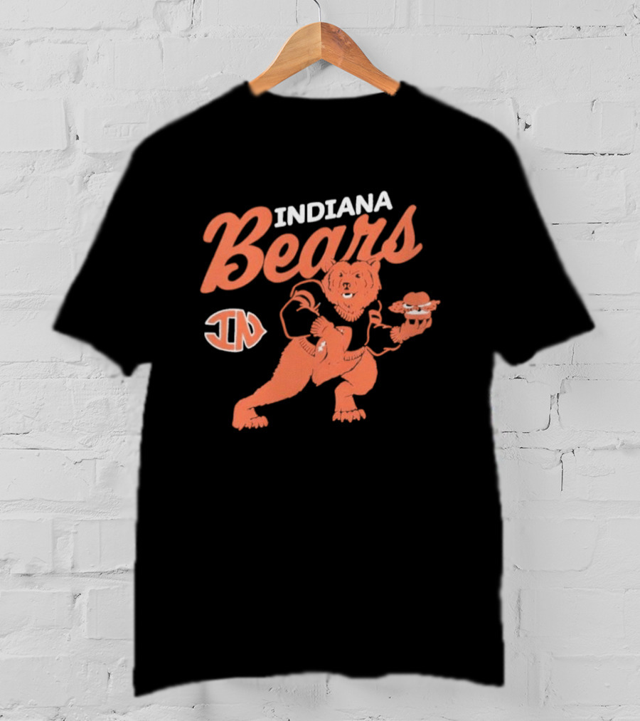 Indiana Bears Football Cartoon Bear ND Monogram T-Shirt