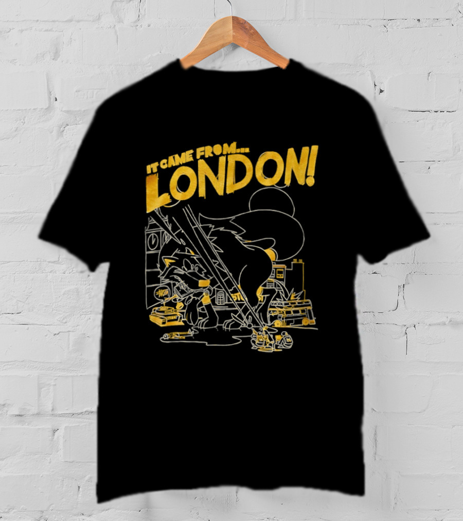 It Came From London Monster Scene With Big Ben T-Shirt