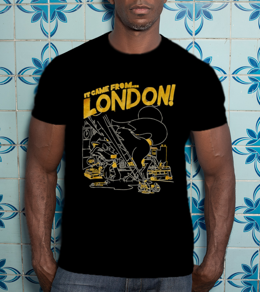 It Came From London Monster Scene With Big Ben T-Shirt