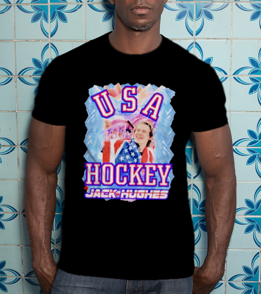 Jack Hughes USA Hockey Celebration 2026 T-Shirt