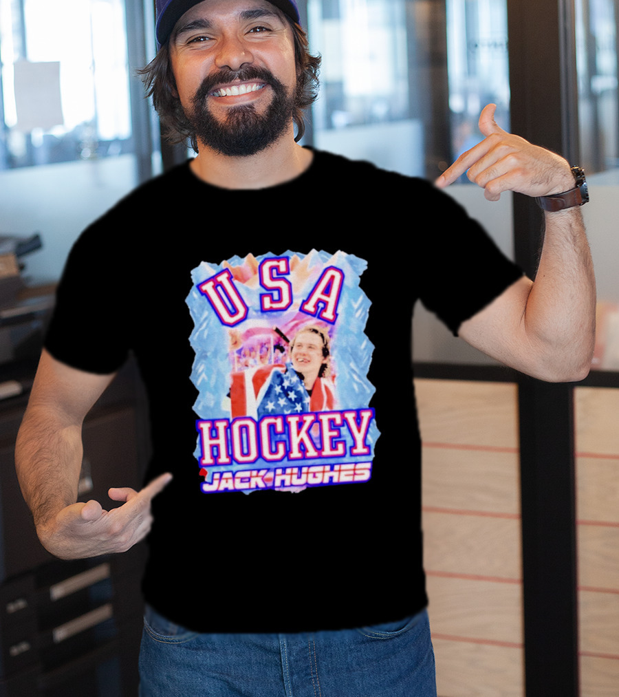 Jack Hughes USA Hockey Celebration 2026 T-Shirt